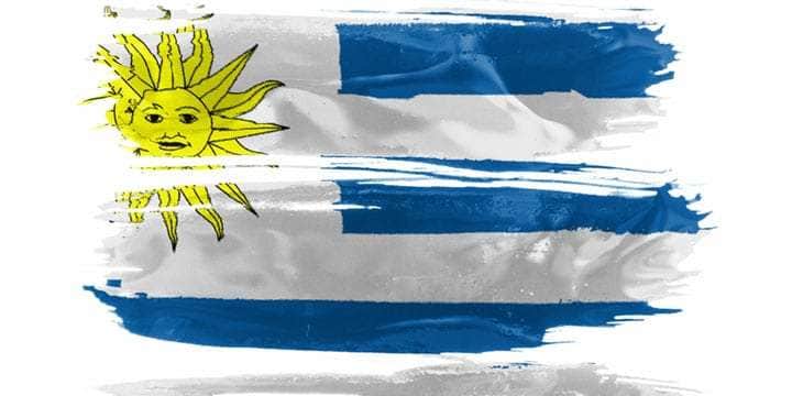 uruguay-flag-painted-with-three-strokes-of-paint-in-white