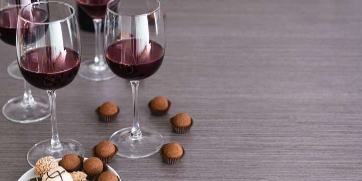 choklad - vin och chokladbollar