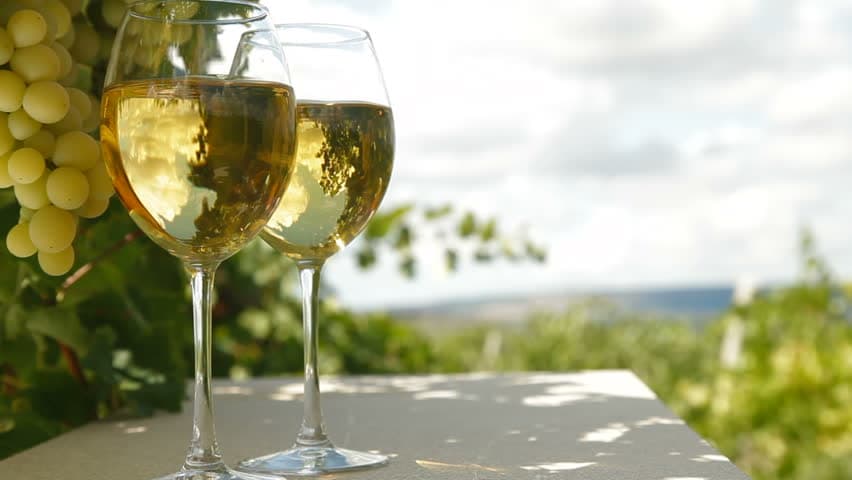 Olika sorter av torrt vitt vin