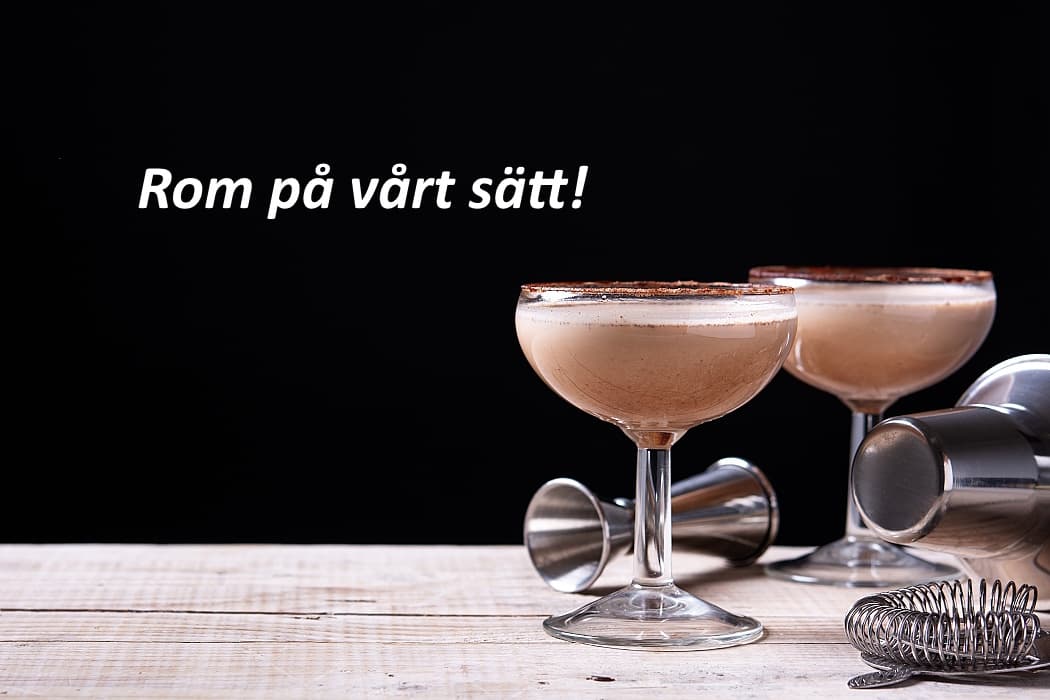 Classic Brandy Alexander cocktail on wooden table