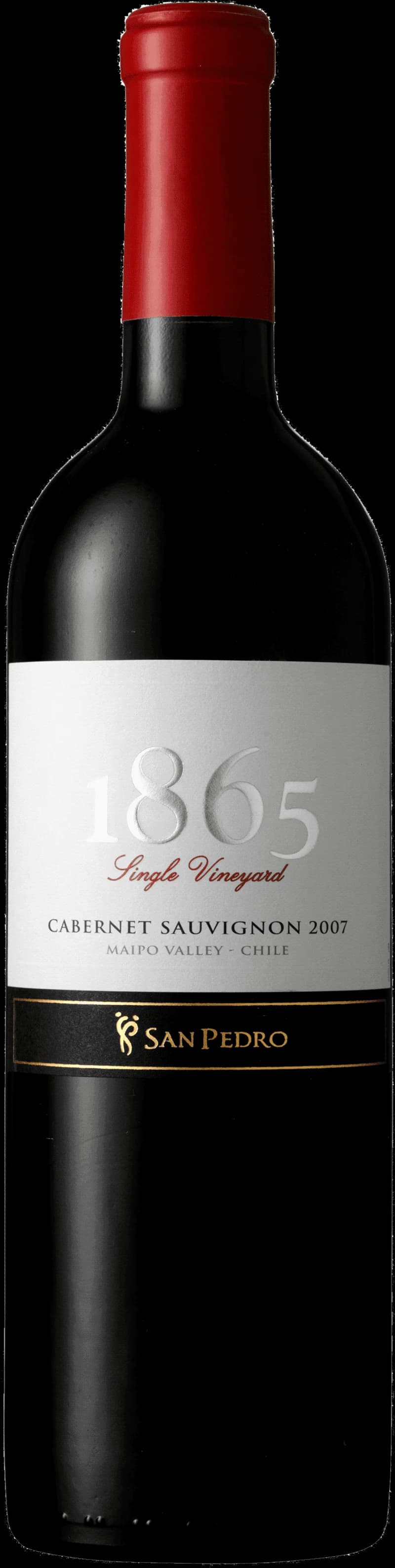 Flaska rött vin från år 1865