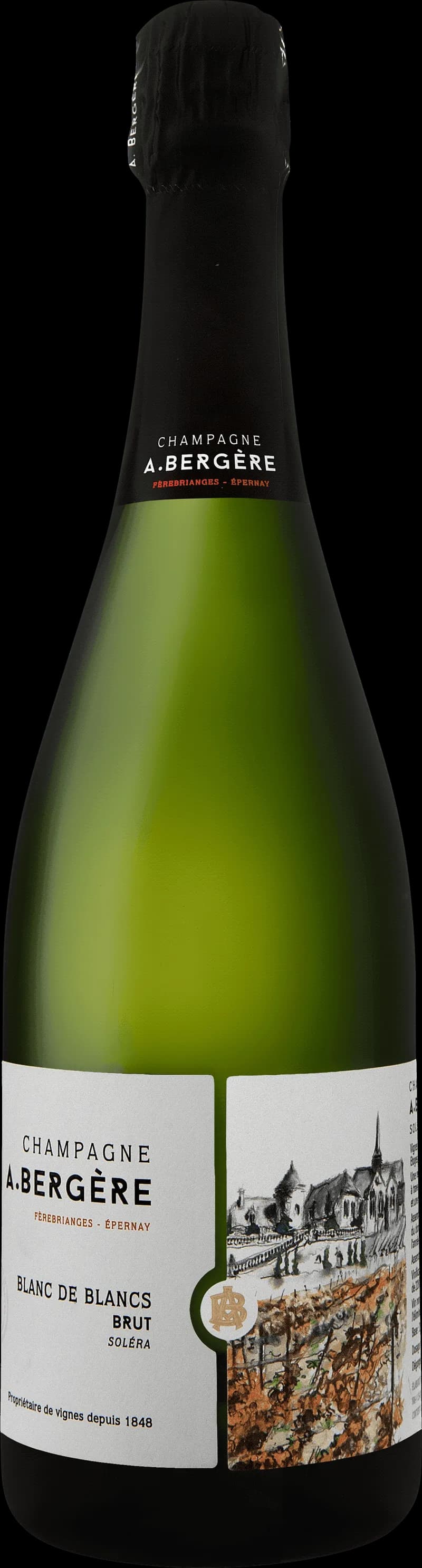 Flaska och glas med mousserande vin från Åberg