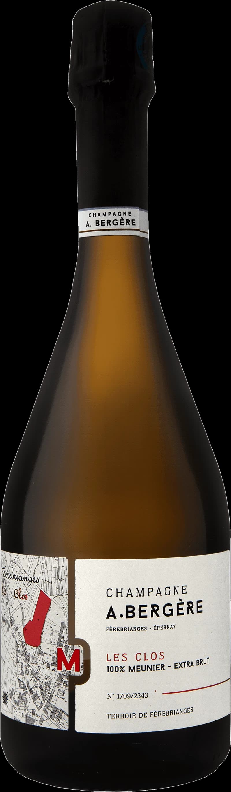 Flaska med mousserande vin från Åbergs vingård