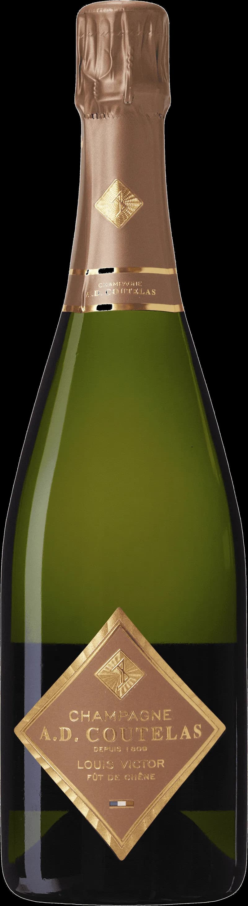 Flaska av mousserande vin A.D. Coutelas Louis Victor Solera