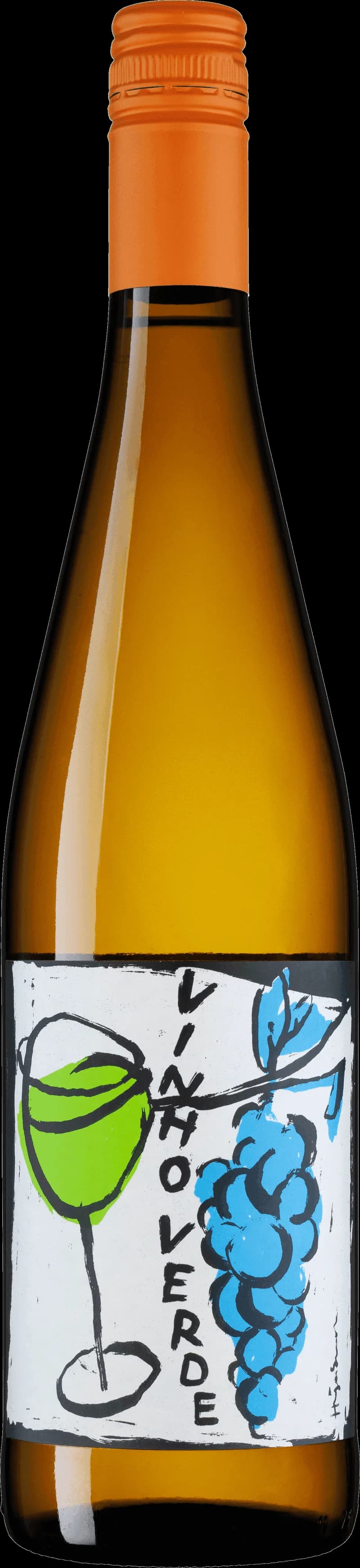Flaska vitt vin från Adega de Monção på en bordsservering.