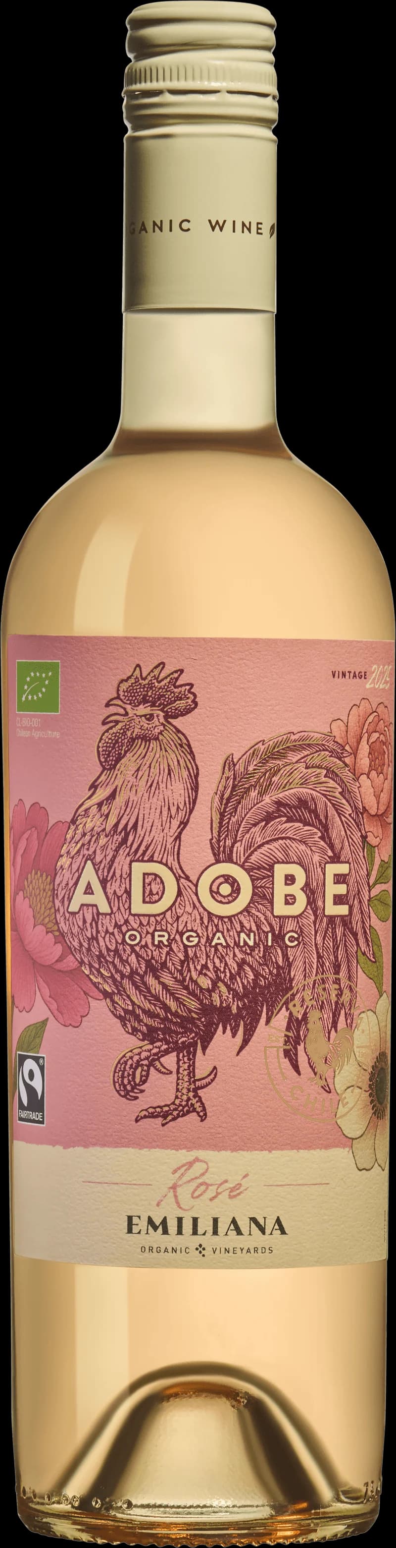 Ett glas rosévin på en solig terrass.