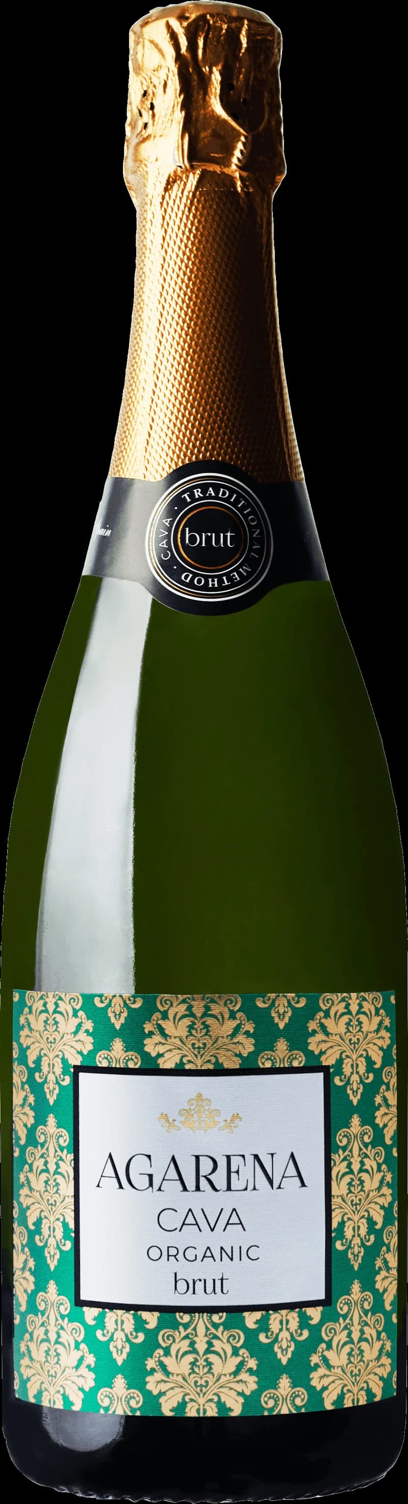 Agarena mousserande vin i en elegant flaska.