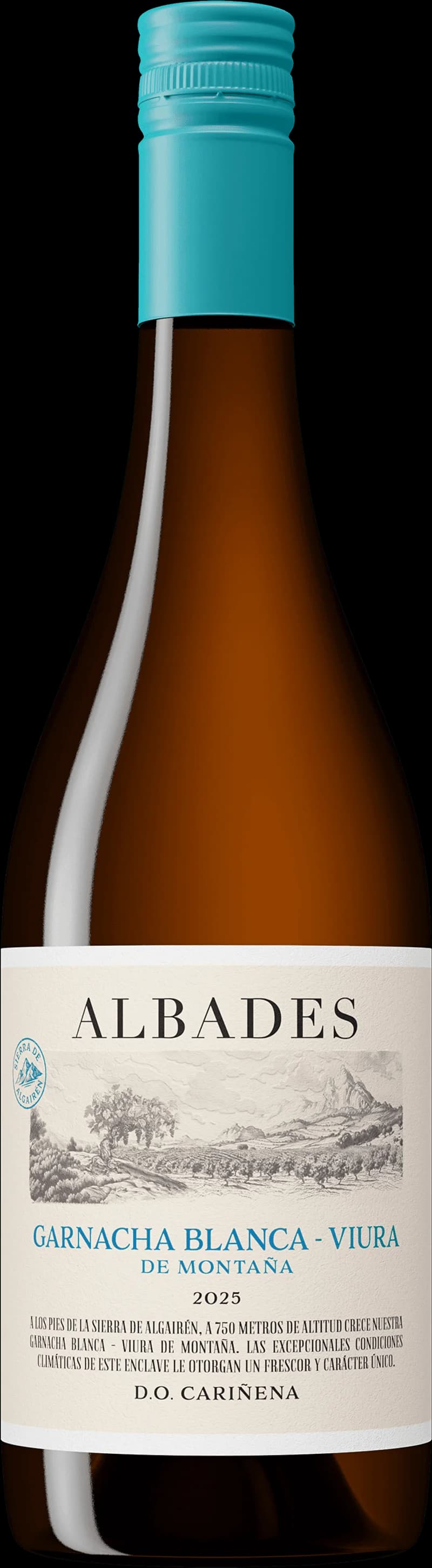 Flaska av Albades vita vin på en bordduk