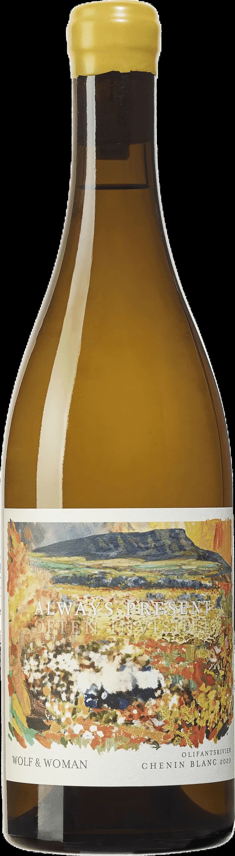 Närbild på ett glas vitt vin mot en ljus bakgrund.
