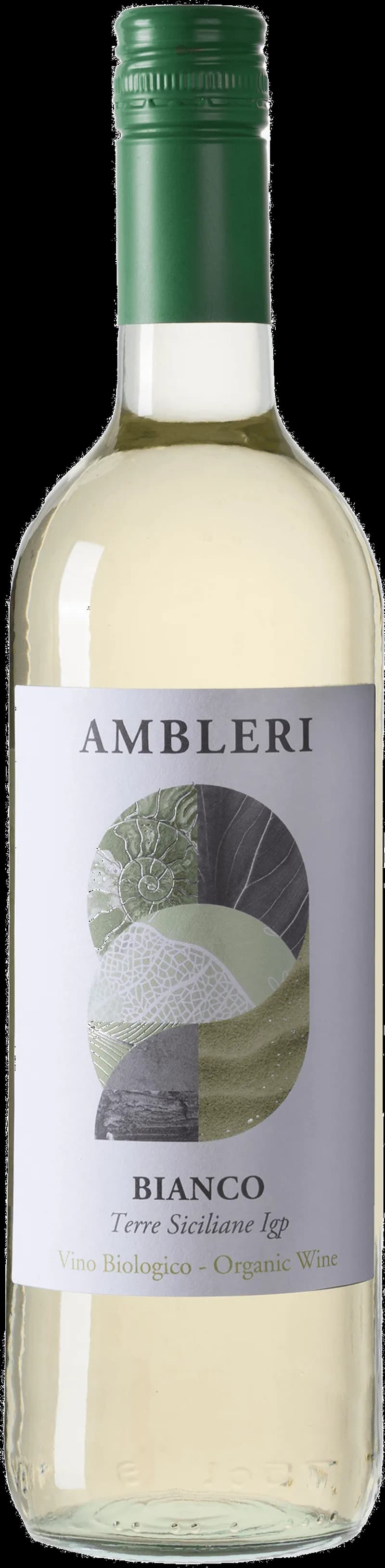 Ambleri vitt vin i ett glas mot en ljus bakgrund
