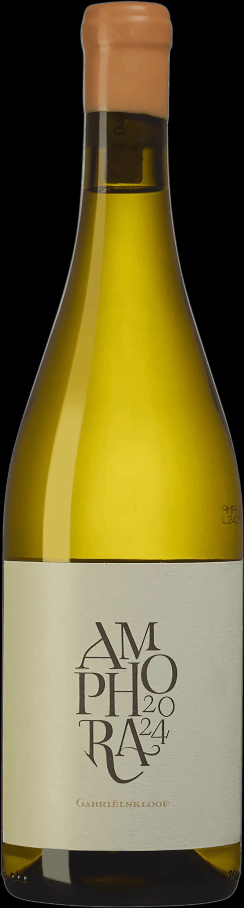 Flaska Amphora Sauvignon Blanc vitt vin mot ljus bakgrund