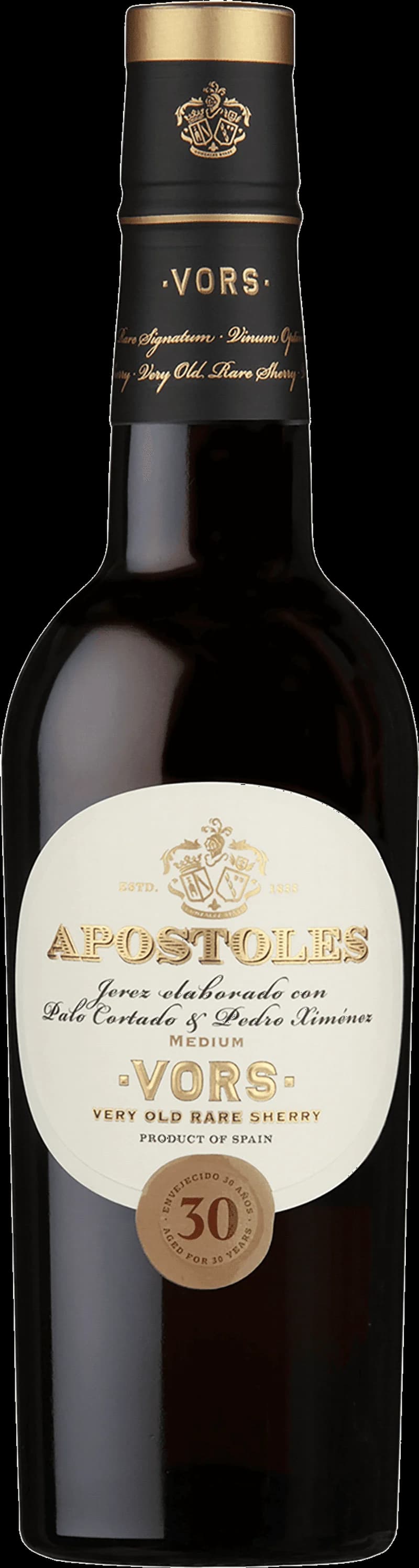 Flaska av Apostoles starkvin på ett bord