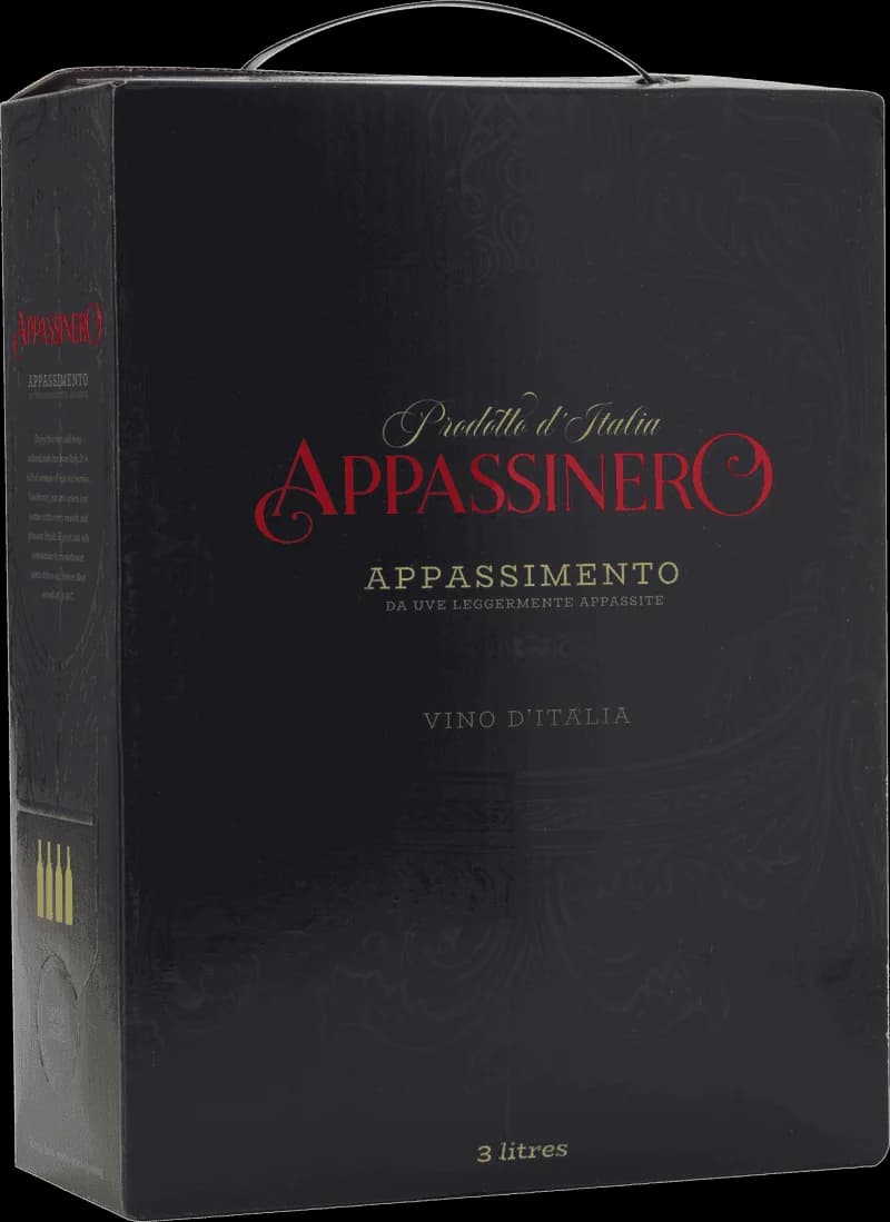Flaska med rött vin från Appassinero