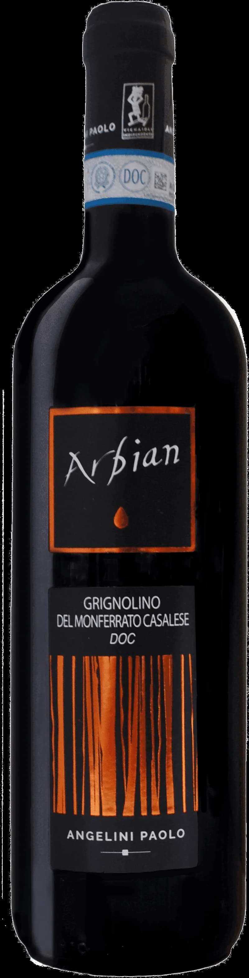 Flaska med rött vin från Arbian