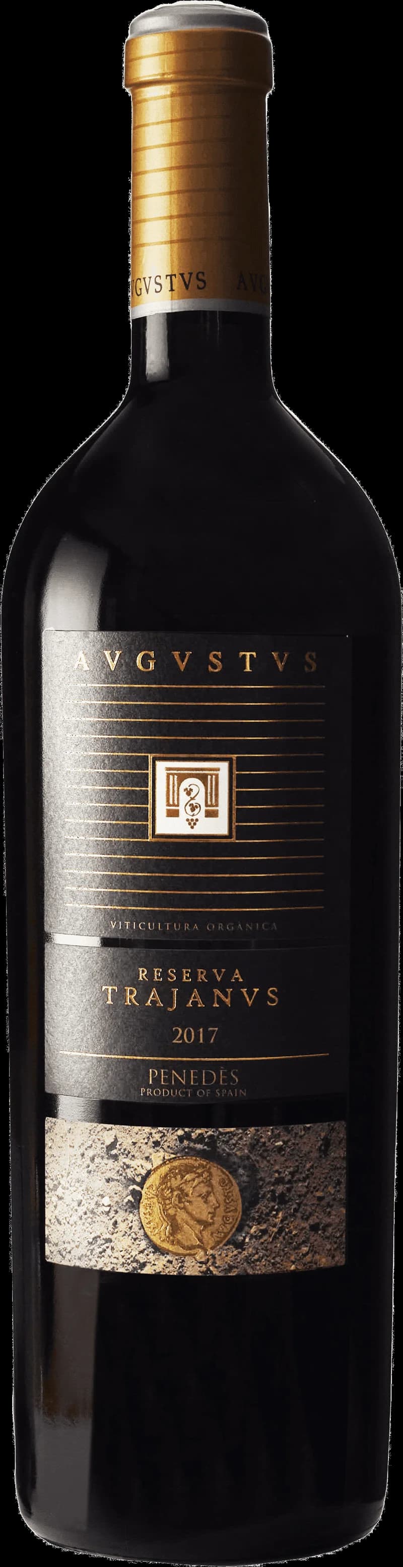 Flaska med rött vin från Augustus