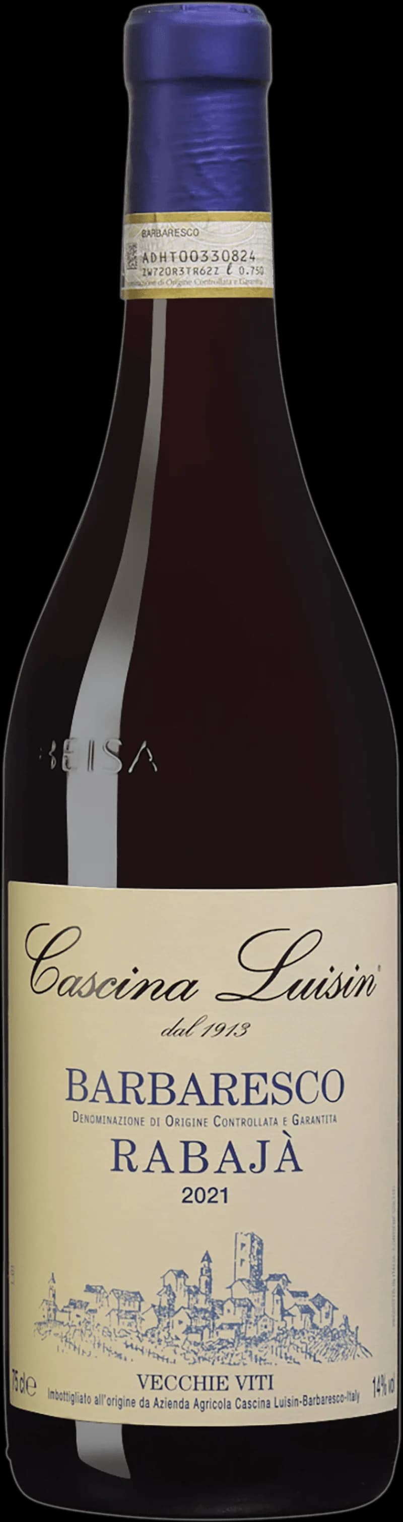 Flaska Barbaresco Rabaj rött vin från Piemonte
