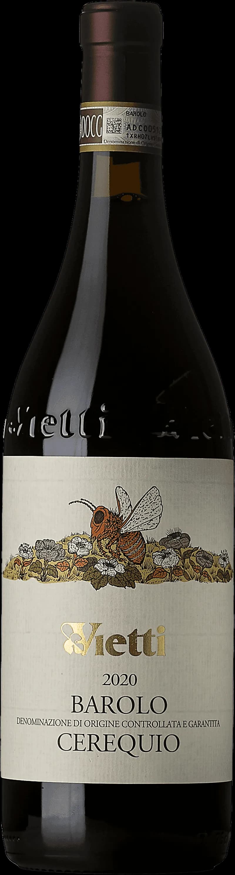 Flaska Barolo Cerequio rött vin mot neutral bakgrund