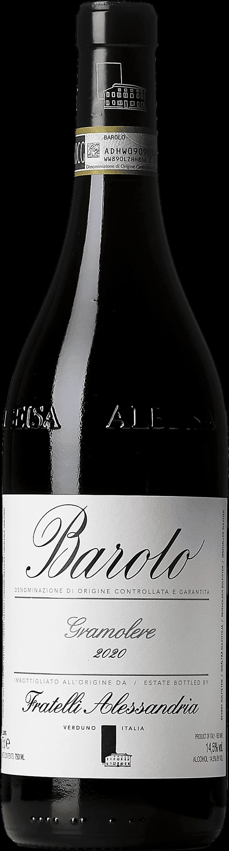 Flaska Barolo Gramolere rött vin från Piemonte