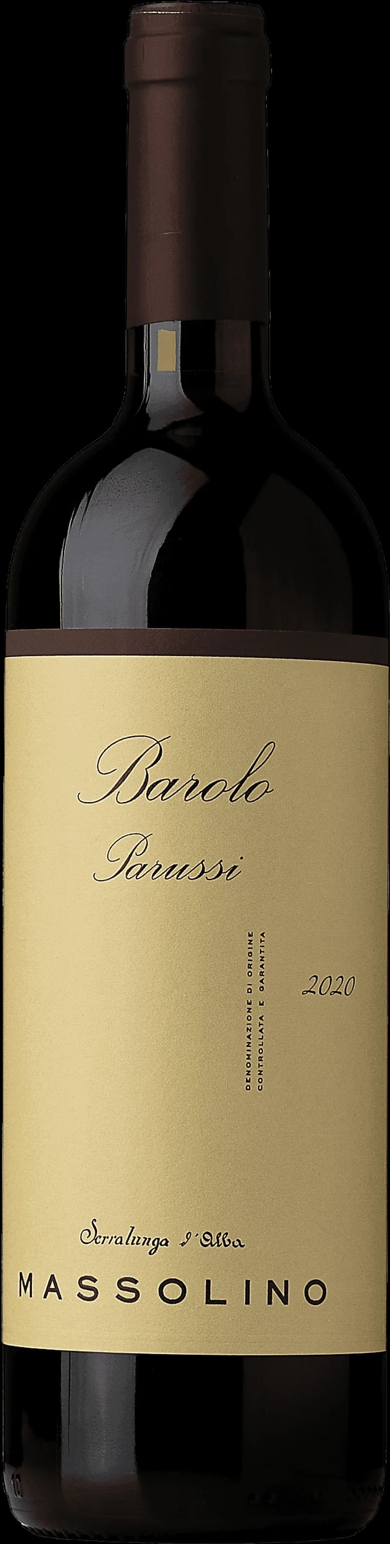 Flaska Barolo Parussi rött vin från Piemonte, Italien