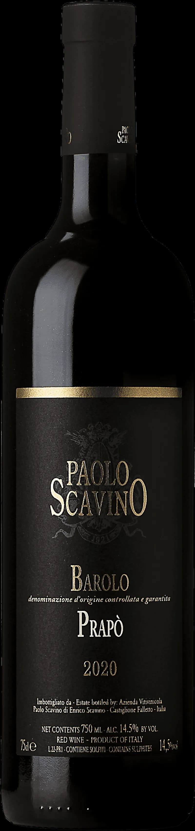 Flaska Barolo Prap rött vin på bordet