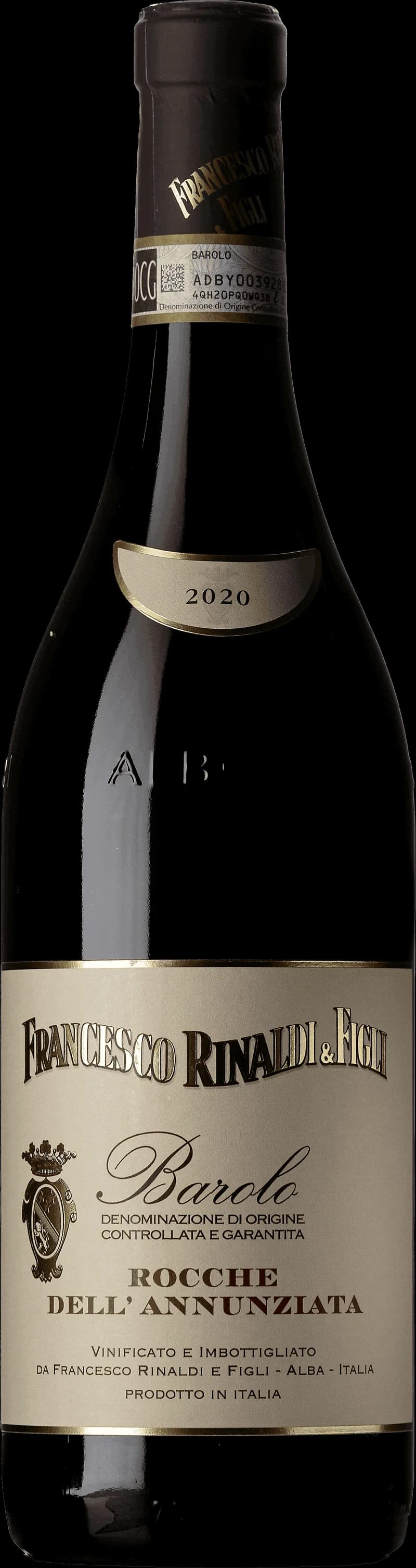 Flaska Barolo Rocche dell'Annunziata rött vin från Piemonte, Italien.