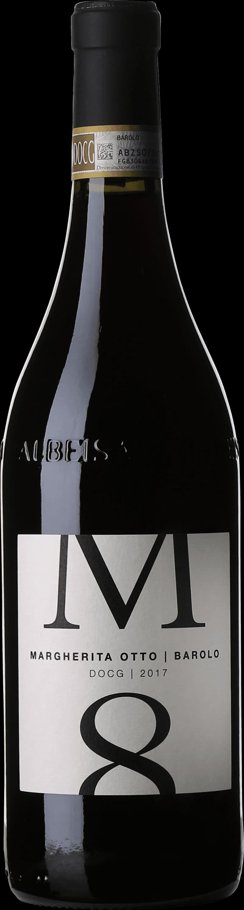 Ett glas Barolo rött vin på ett bord