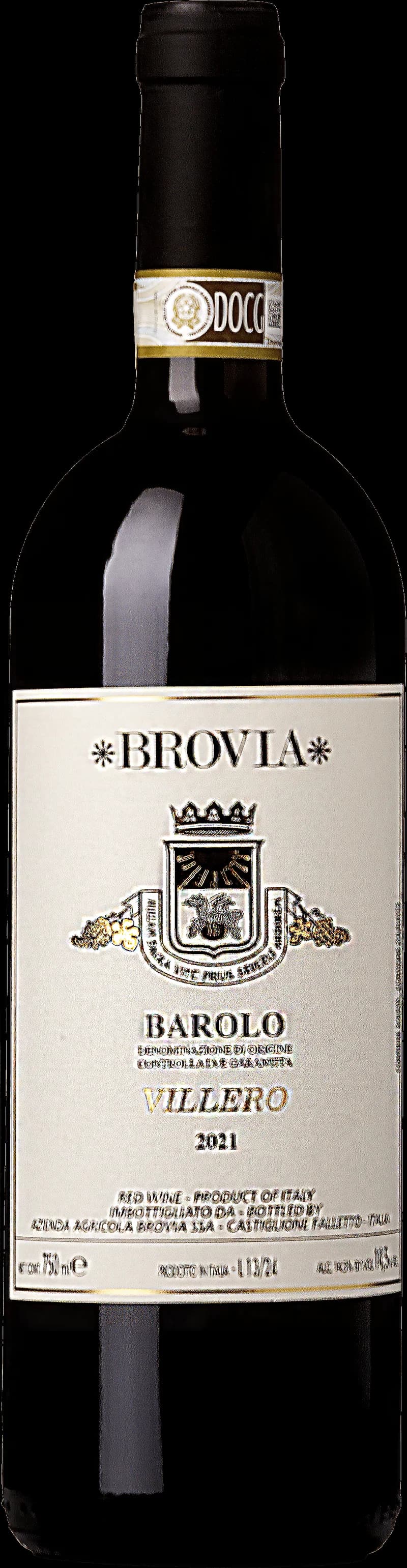 Flaska Barolo Villero rött vin från Piemonte, Italien.