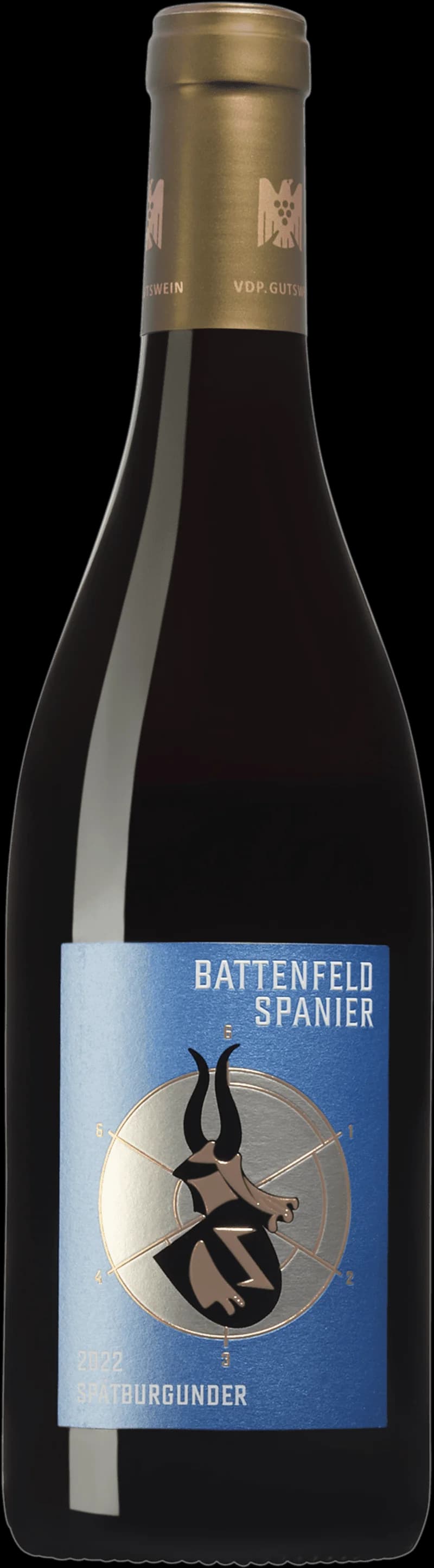 Flaska av rött vin från Battenfeld Spanier