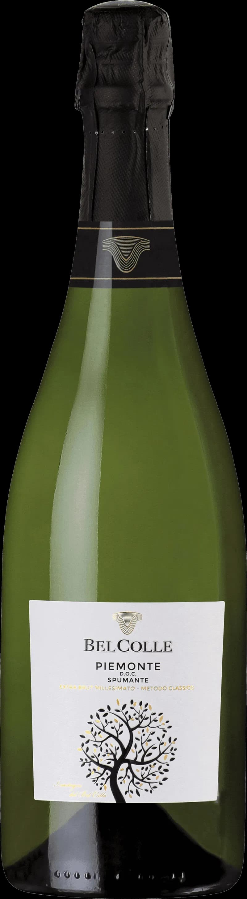Belcolle mousserande vin i champagneglas