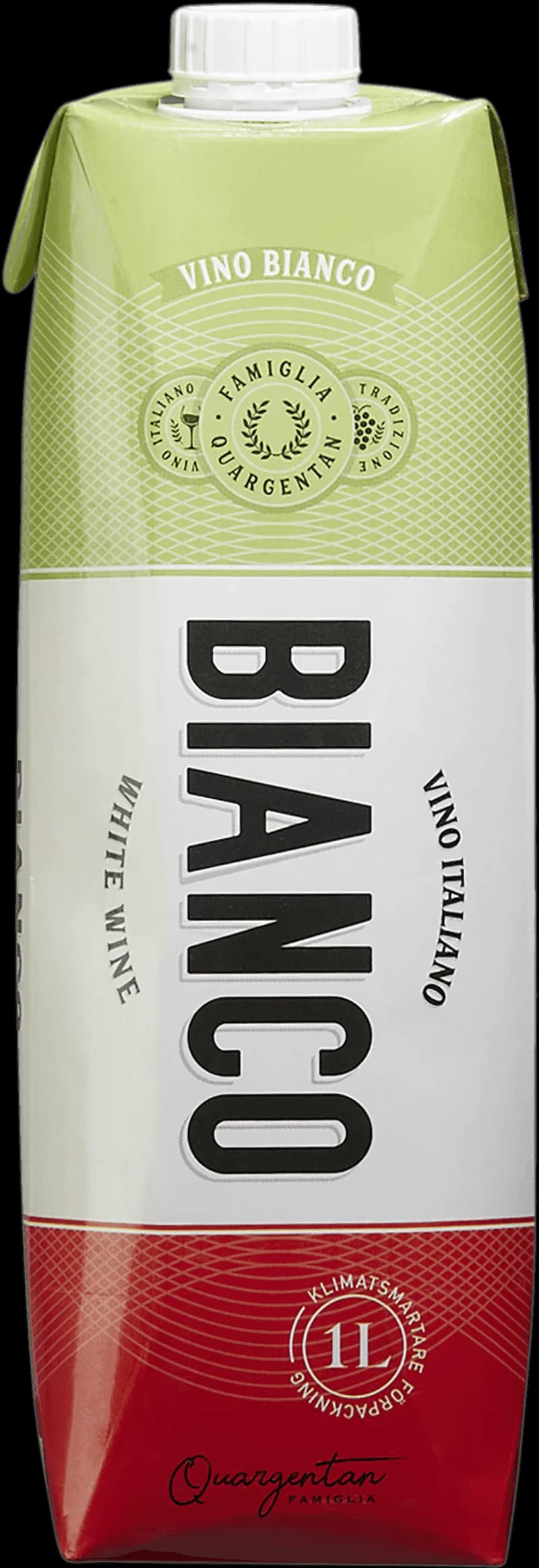 Bild på ett glas vitt italienskt vin från Bianco Vino Italiano.