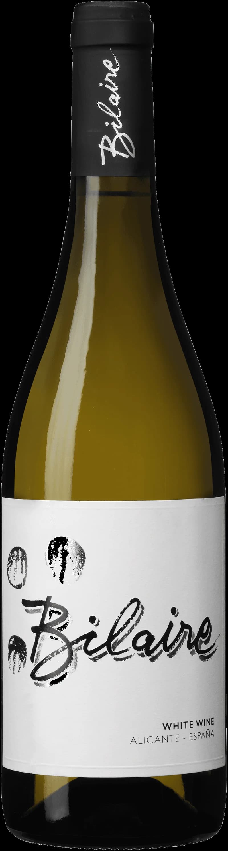 Bilaire vitt vin i ett glas mot en ljus bakgrund