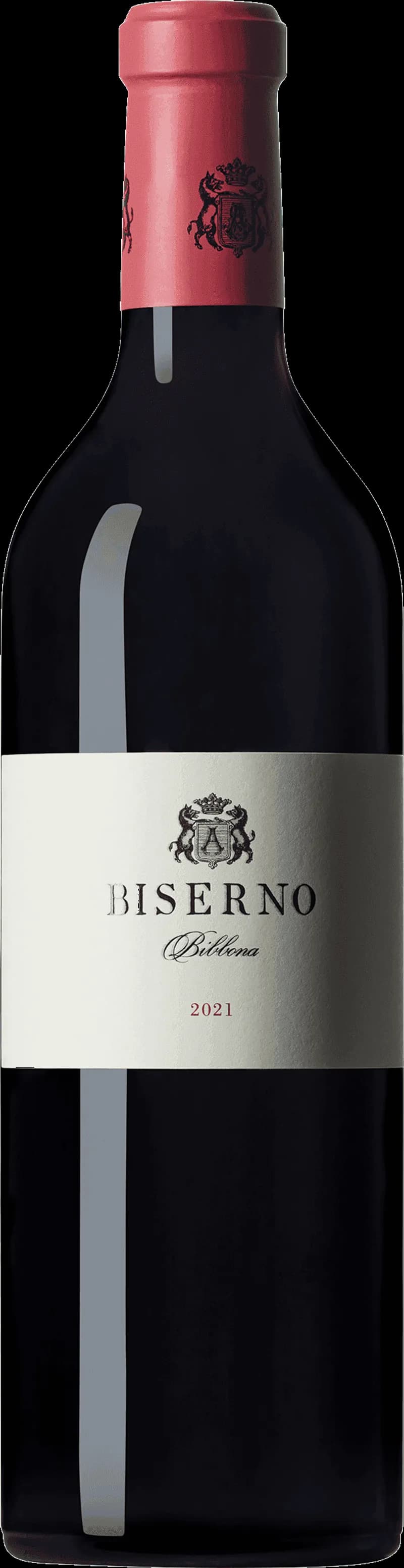 Flaska av rött vin från Biserno