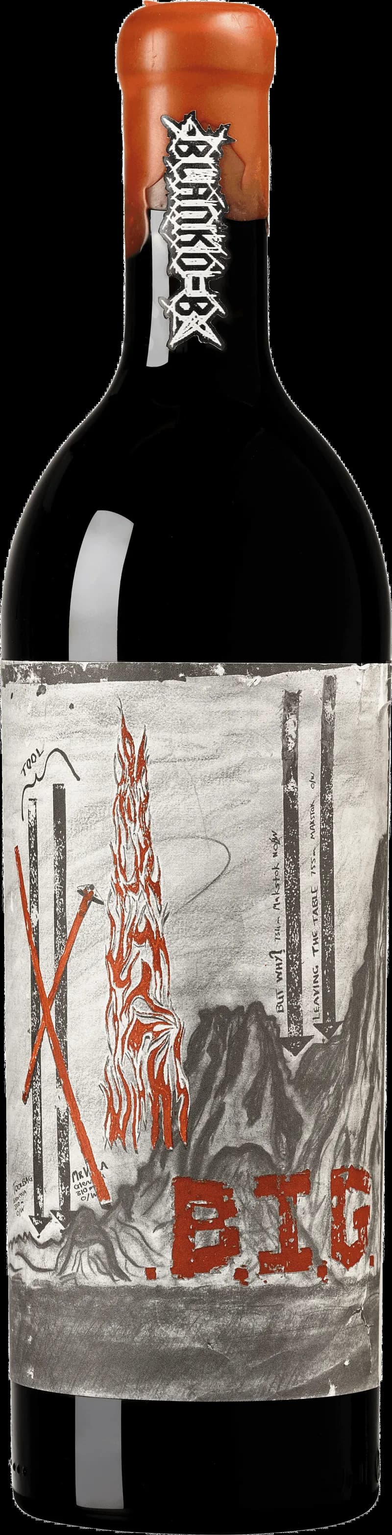 Flaska av Blankbottle rött vin på vit bakgrund