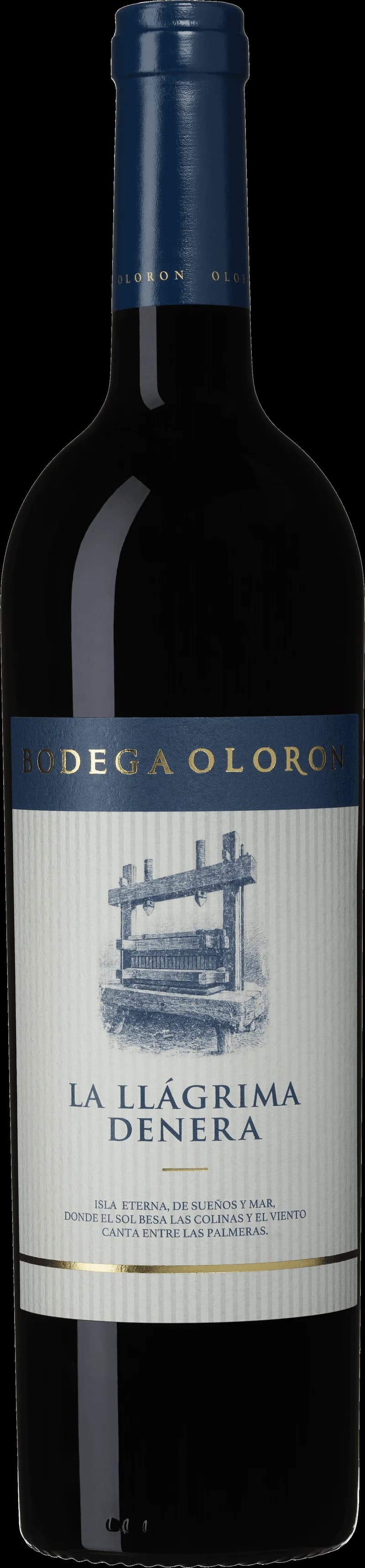 Flaska och glas med rött vin från Bodega Oloroso