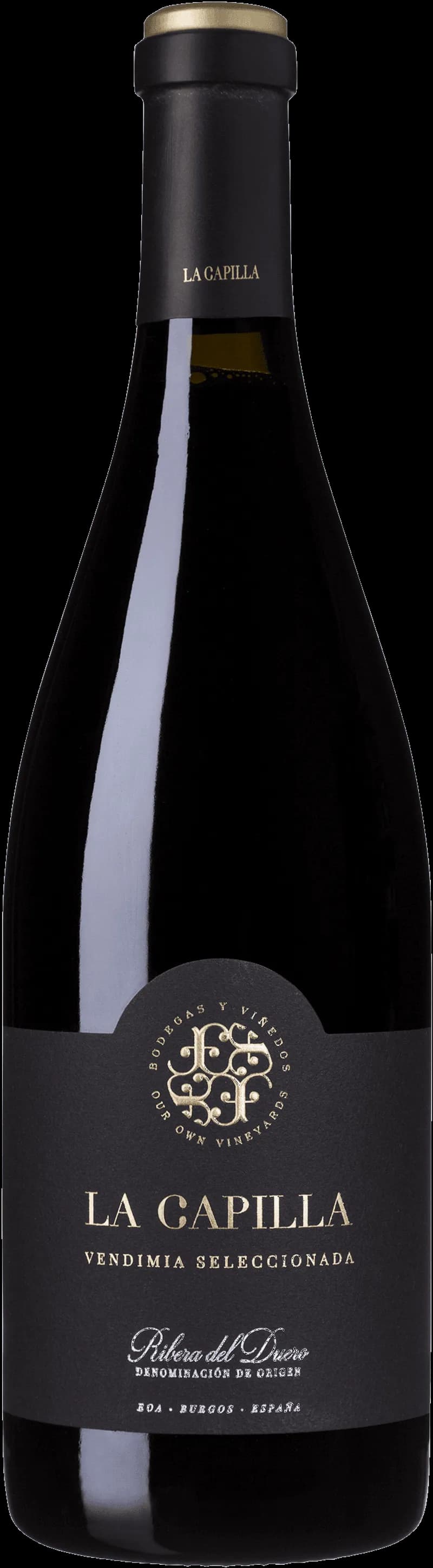 Flaska av rött vin från Bodegas Finca La Capilla