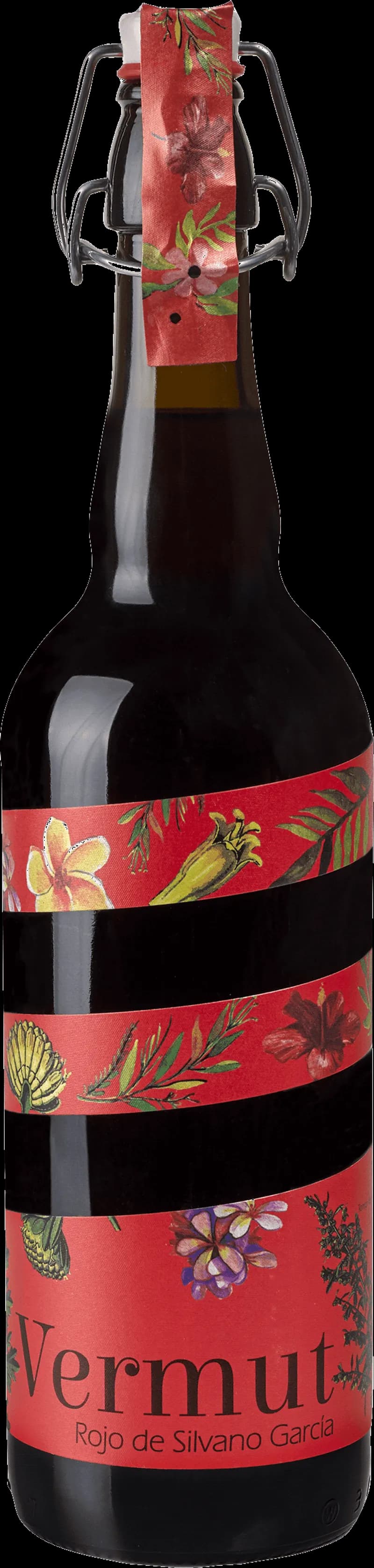 Flaska med etikett från Bodegas Silvano Garcia Vermouth.