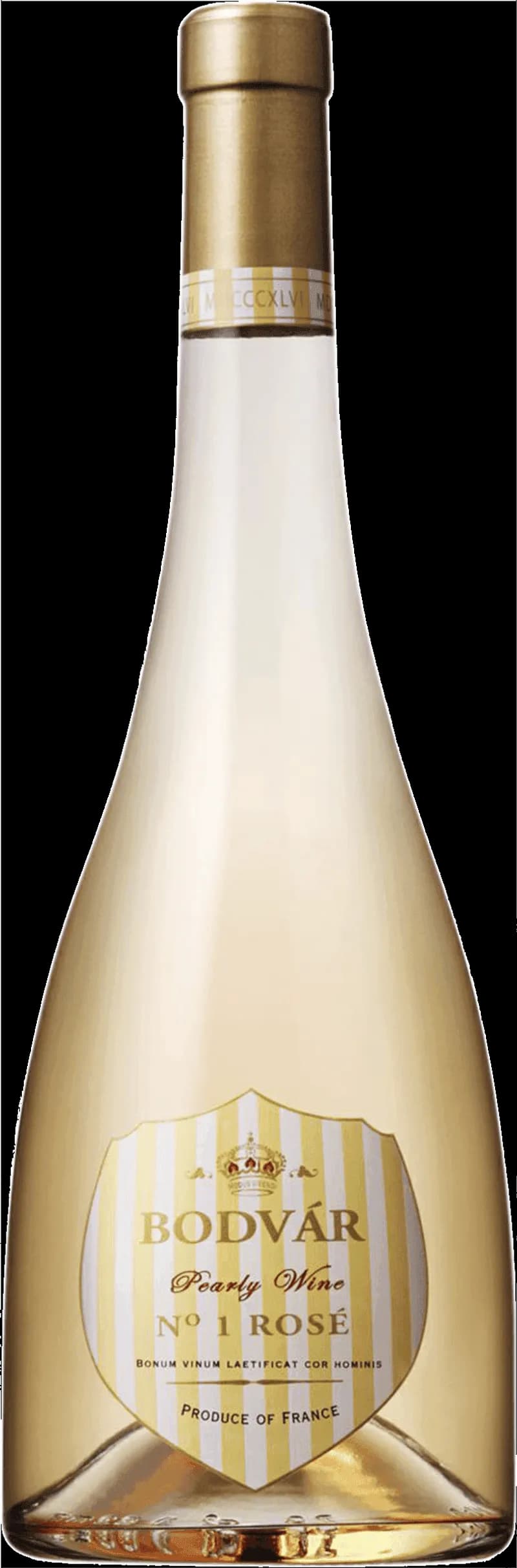 Bodvar mousserande vin i ett glas med bubblor