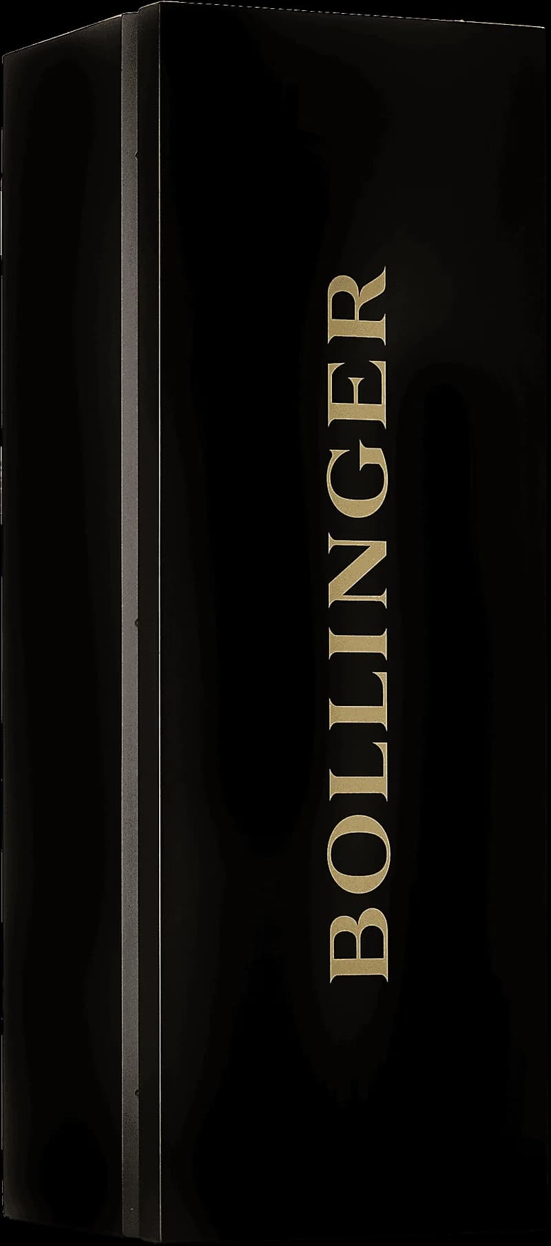 Flaska av Bollinger mousserande vin mot mörk bakgrund