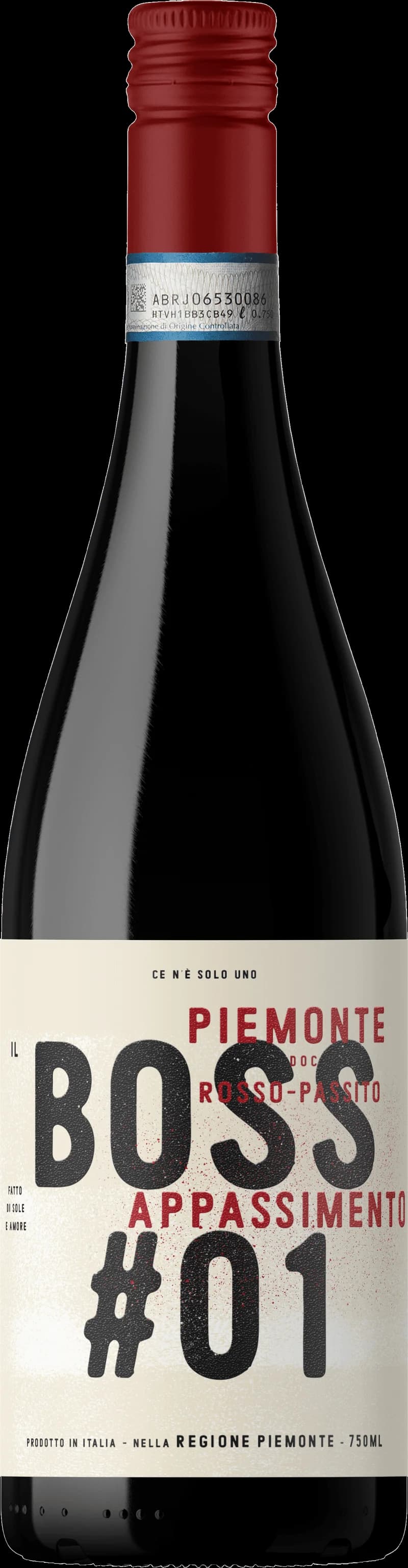 Flaska med rött vin från Boss
