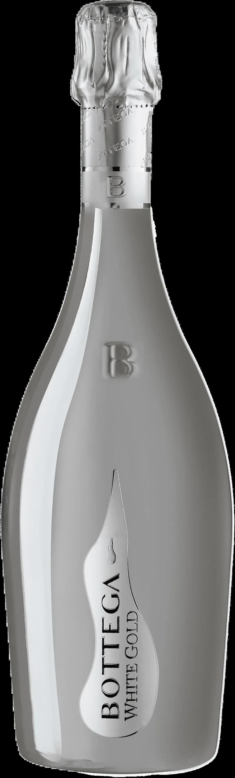 Bottega mousserande vinflaska med etikett
