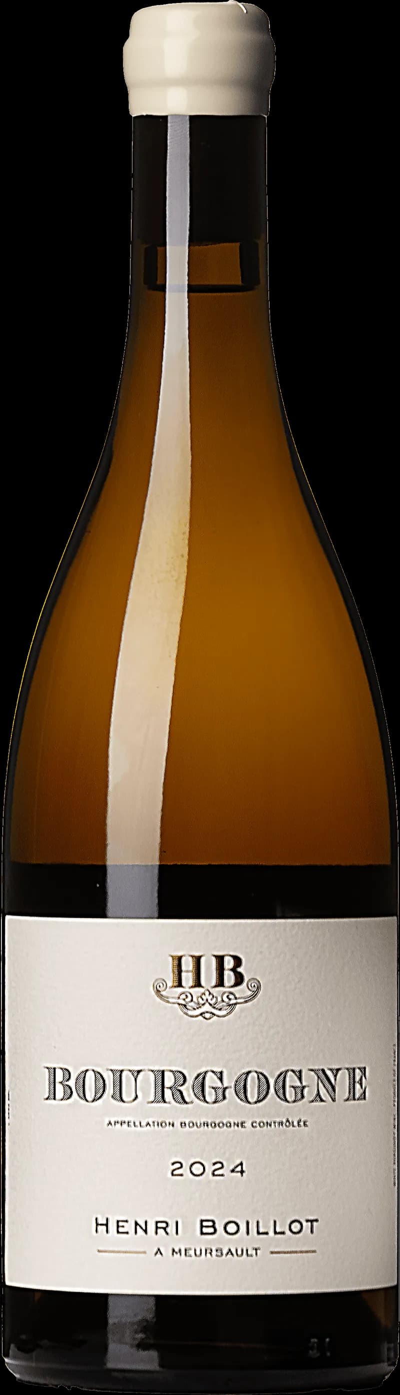 Flaska bourgogne chardonnay vitt vin mot ljus bakgrund