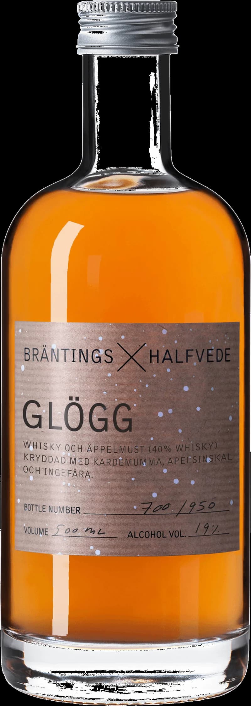 Flaskor med glögg och glühwein från Brantings Bränneri.