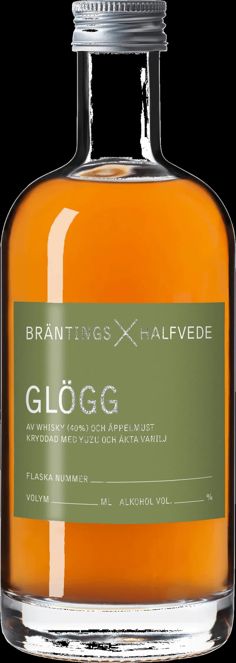 Flaskor med glögg och glühwein från Brantings Bränneri.
