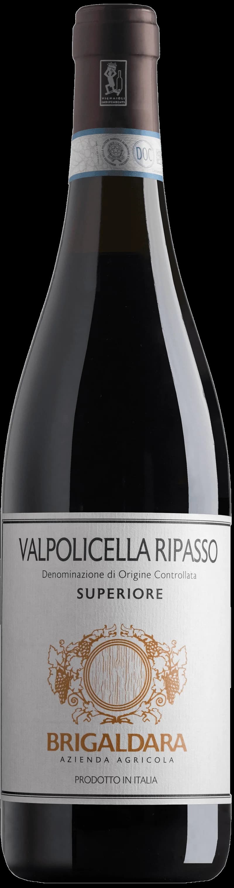 Flaska av rött vin från Brigaldara