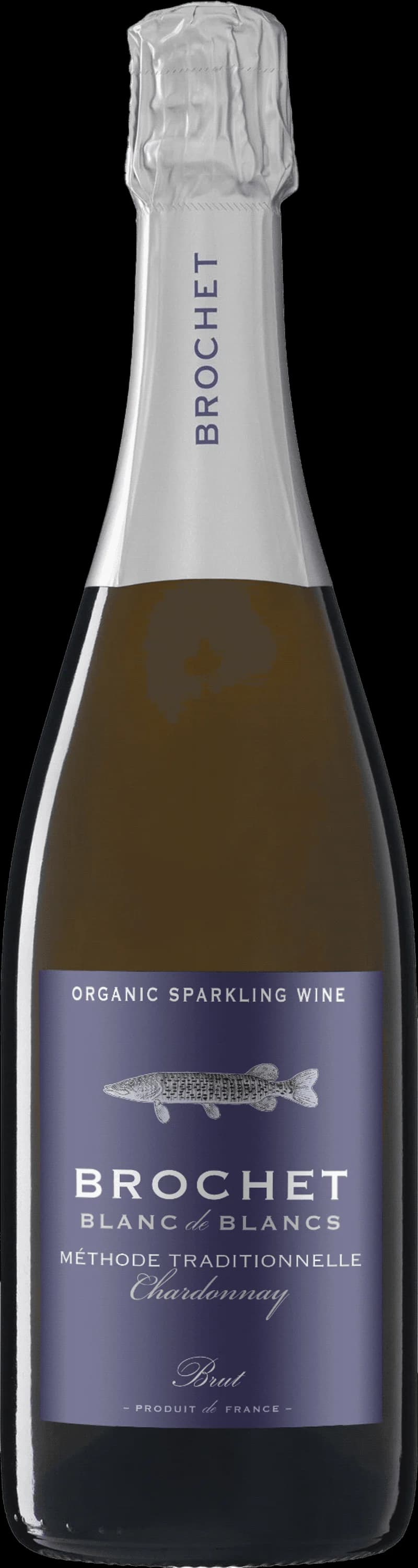 Flaska med mousserande vin från Brochet