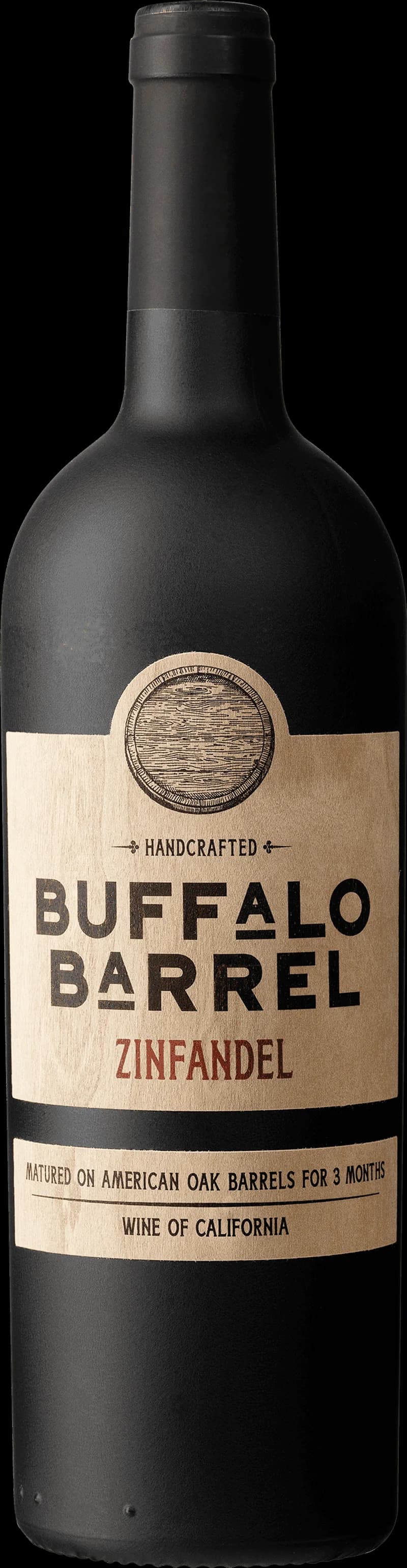 Flaska med rött vin från Buffalo Barrel