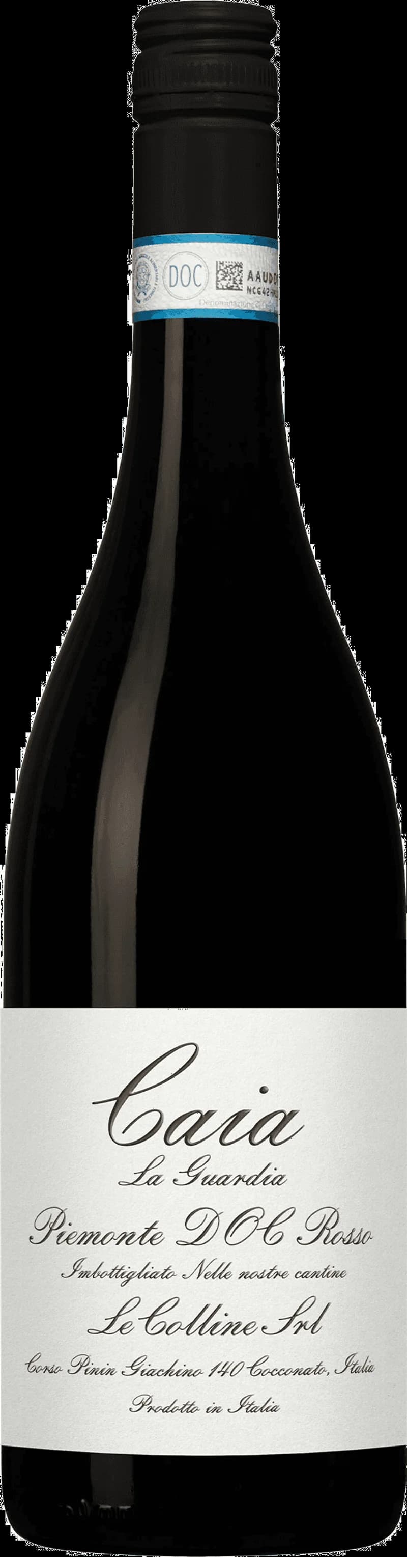 Flaska av rött vin från Caia