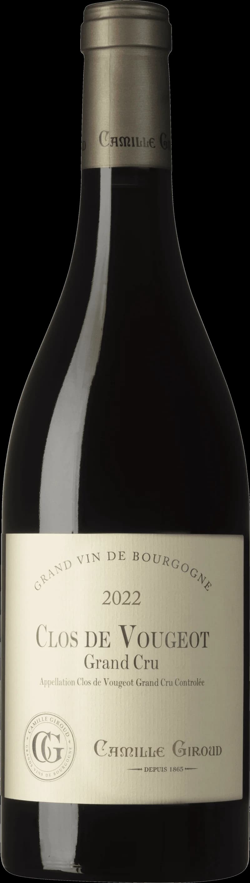 Flaska av rött vin från Camille Giroud