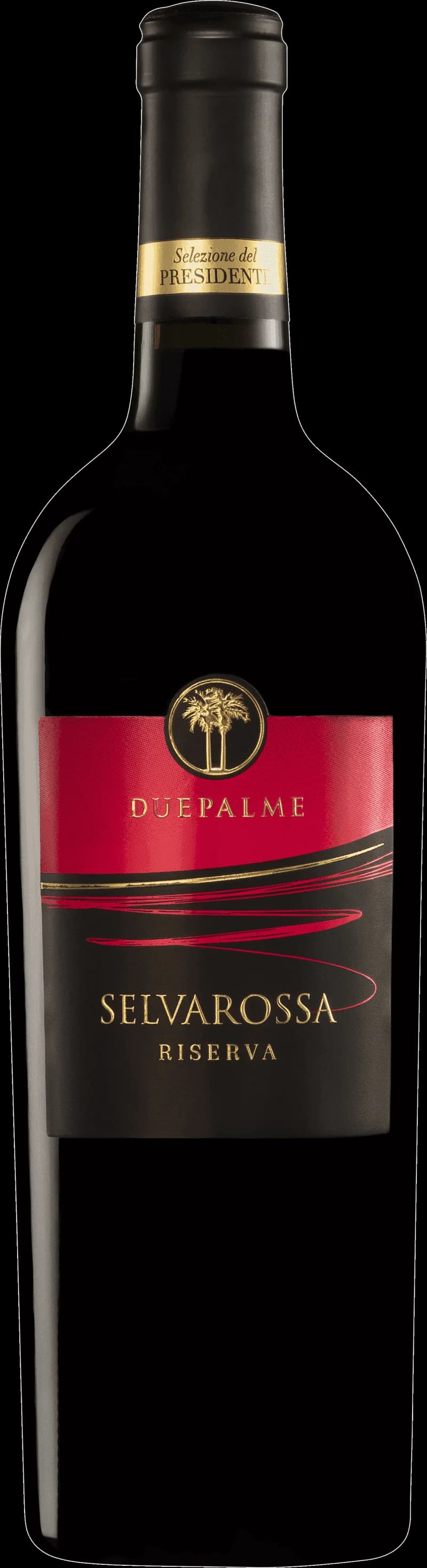 Flaska av rött vin från Cantine Due Palme