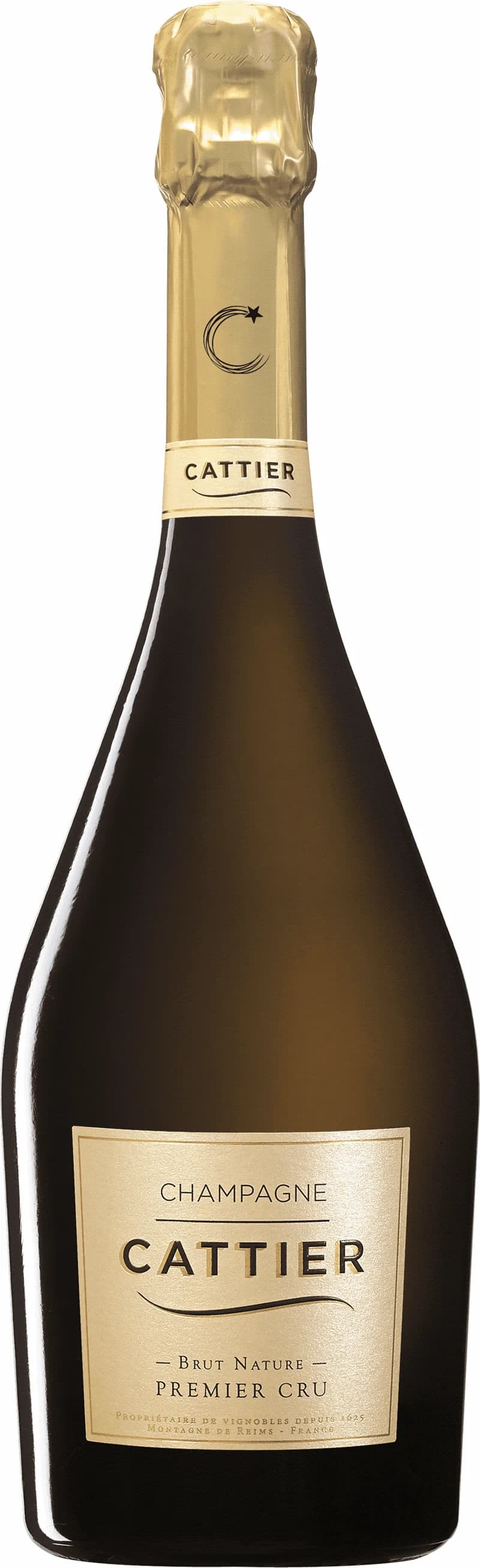 Cattier mousserande vin i en elegant flaska.